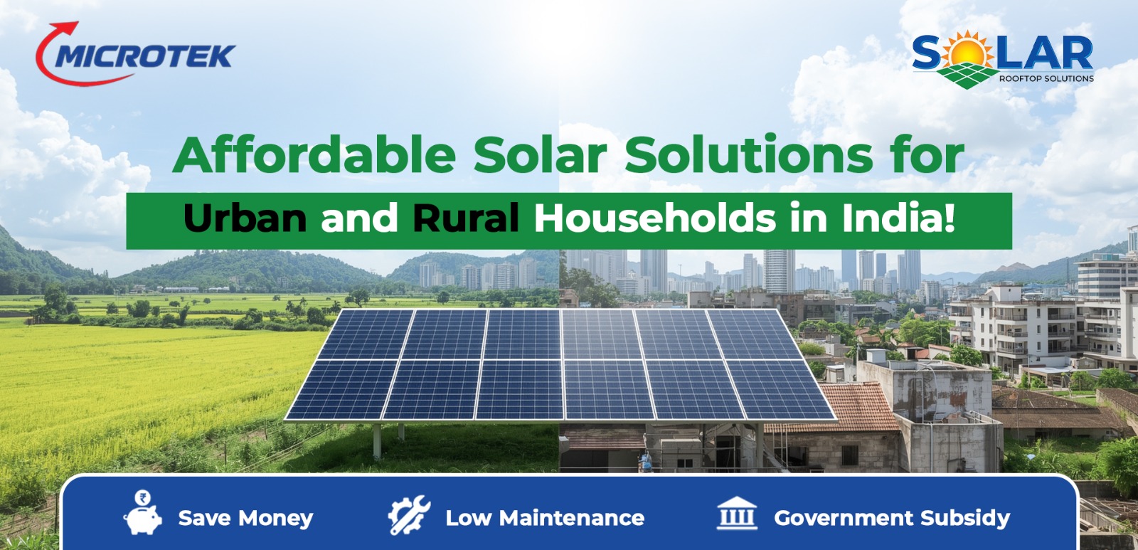 Affordable Solar Solutions for Urban and Rural Households in India