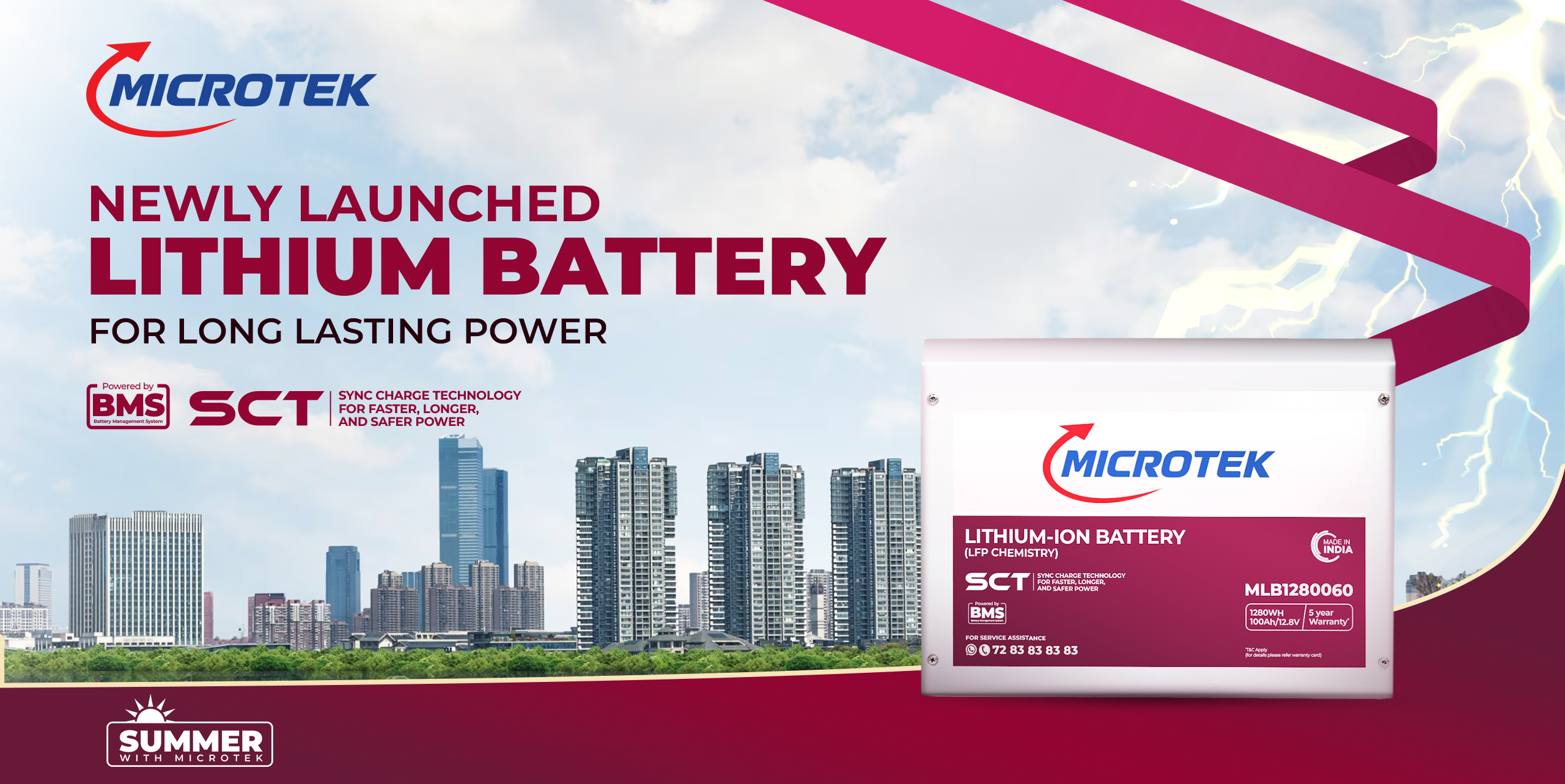 Newly Launched Lithium battery for Long Lasting Power