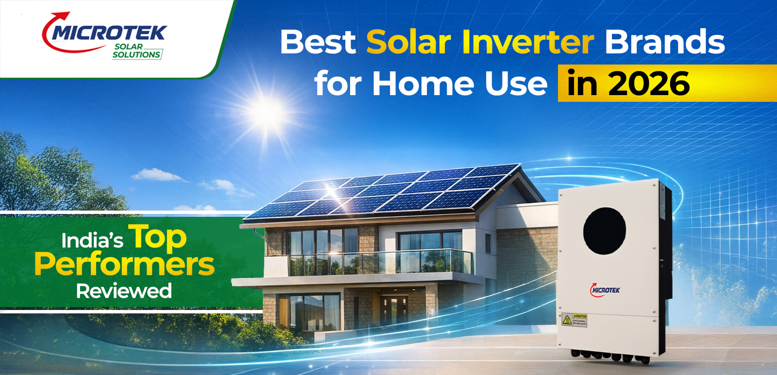 Best Solar Inverter Brands for Home Use in 2026 | India’s Top Performers Reviewed