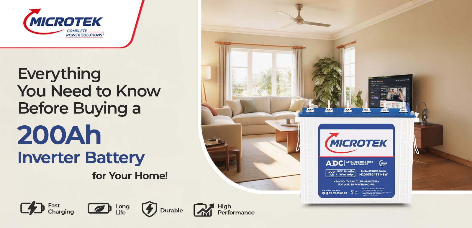 Everything You Need to Know Before Buying a 200Ah Inverter Battery for Your Home	