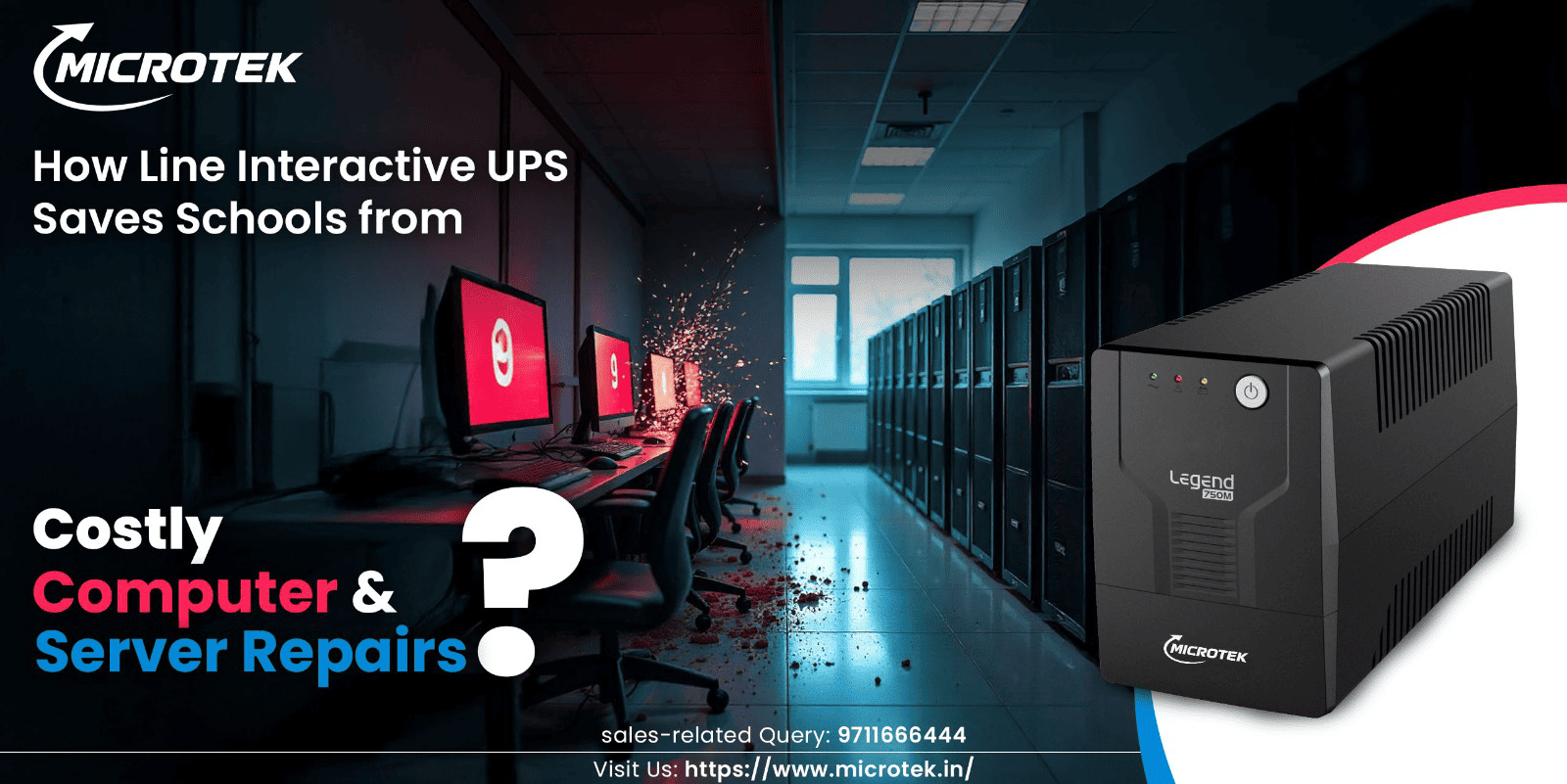 How Line Interactive UPS Saves Schools from Costly Computer and Server Repairs?