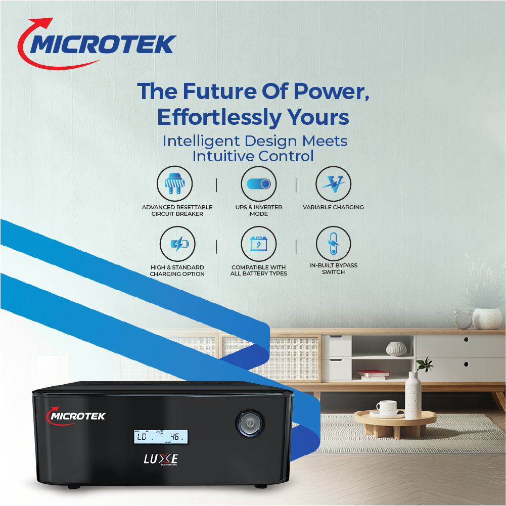 UPS Luxe 1000 12V Pure Sine Wave 800VA + M1502424TT 150Ah Tubular Inverter Battery | Warranty: 36M (Inverter) & 48M (Battery)
