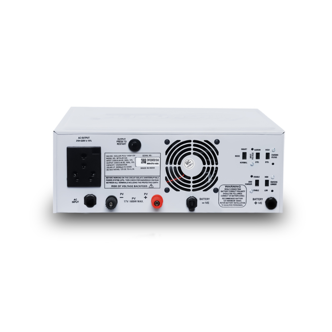 UPS Solar PCU 1235 | 935VA / 660W Pure Sine Wave Solar PCU | 12V System | 40A Solar Charging