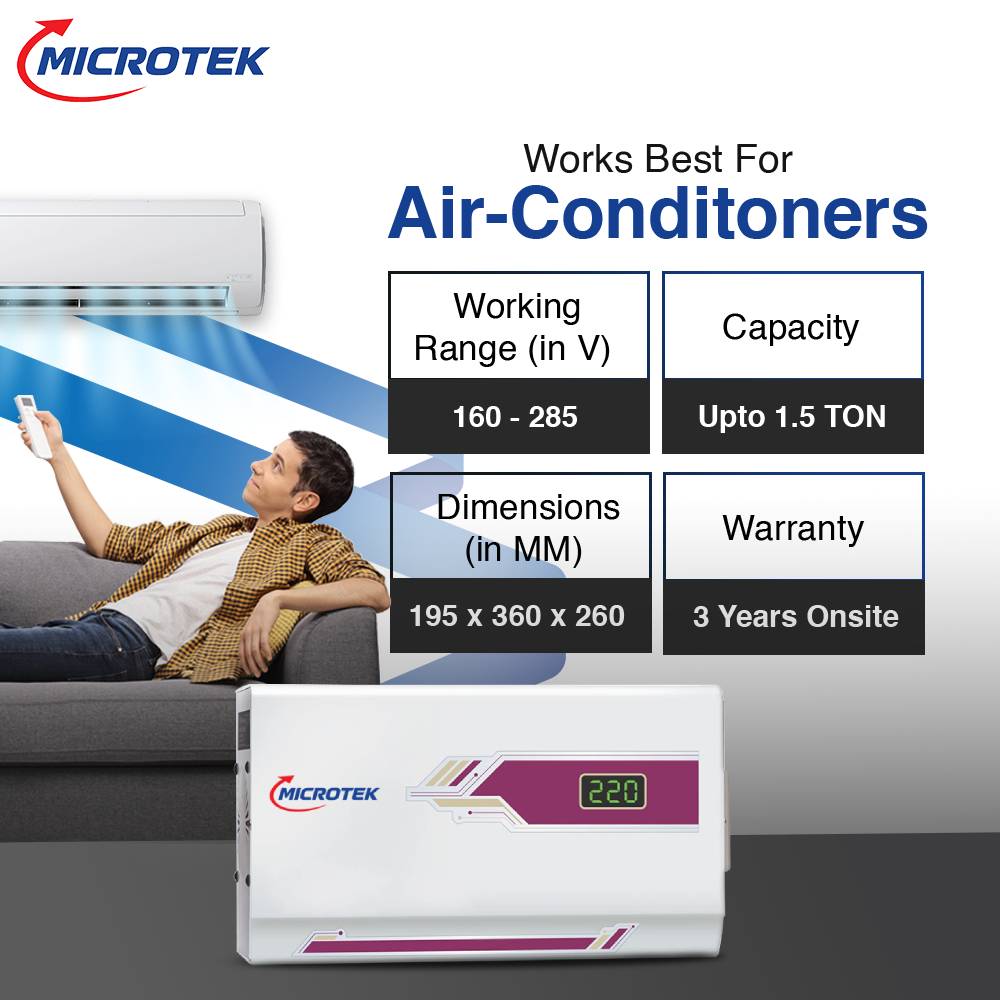 1.5 TON AC STABILIZER PEARL EM 4160+