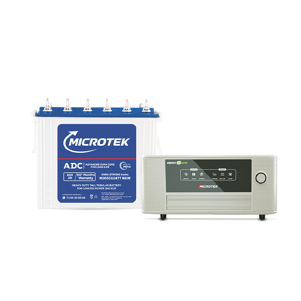 ENERGY SAVER NEW 1225 (12V – 1100VA/880W) Digital Wave Inverter with M2003624TT 200Ah/12V Battery Combo