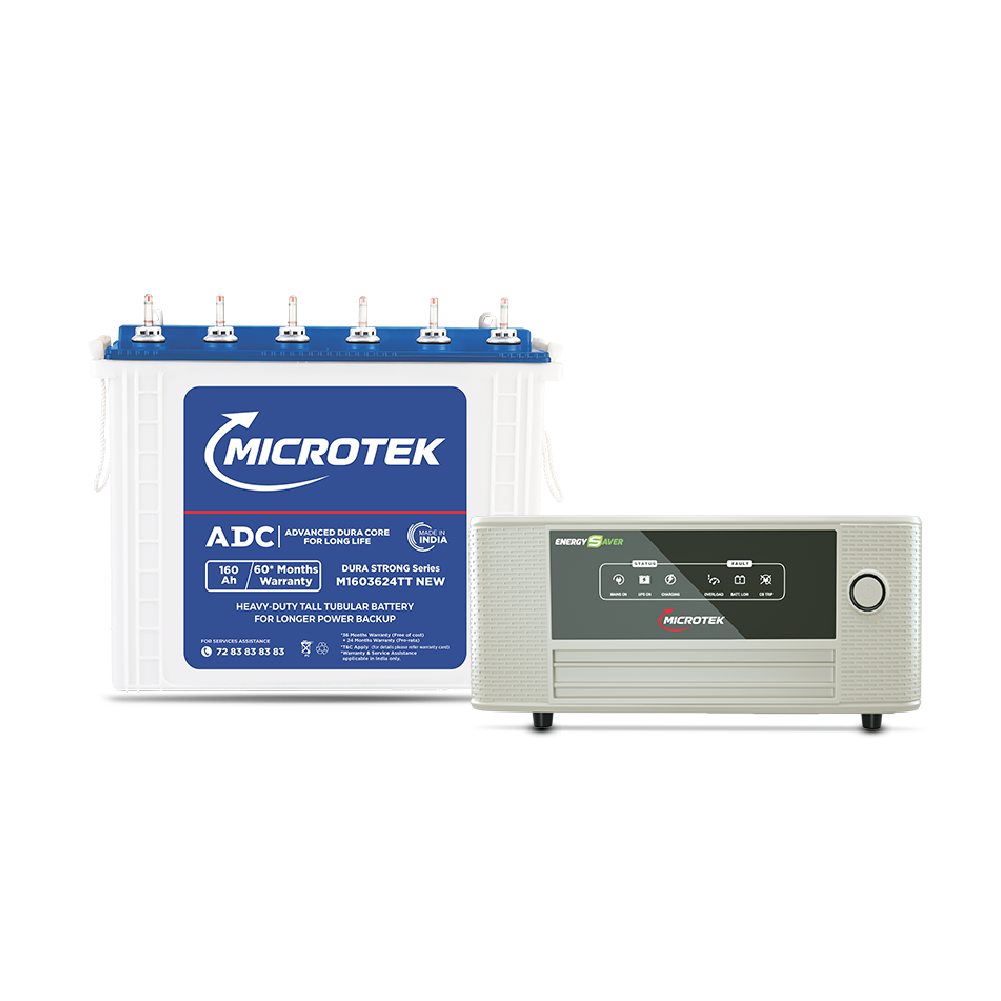 Energy Saver NEW 1025 (900VA/12V Digital Sine Wave) Inverter with M1603624TT 160Ah/12V Battery Combo