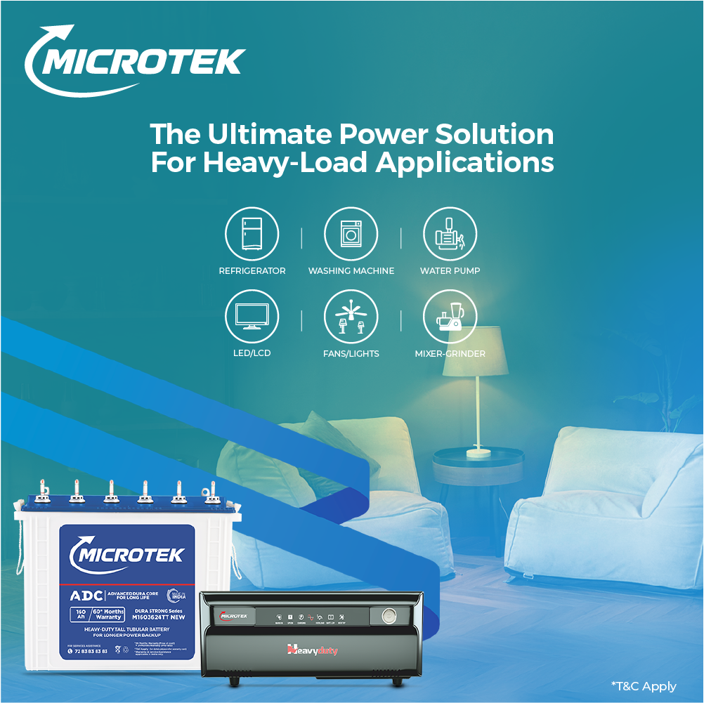 HEAVY DUTY UPS 1550-vTURBO 12V Pure Sine Wave (1250VA), with M1603624TT 160AH/12V) | Inverter with Battery Combo