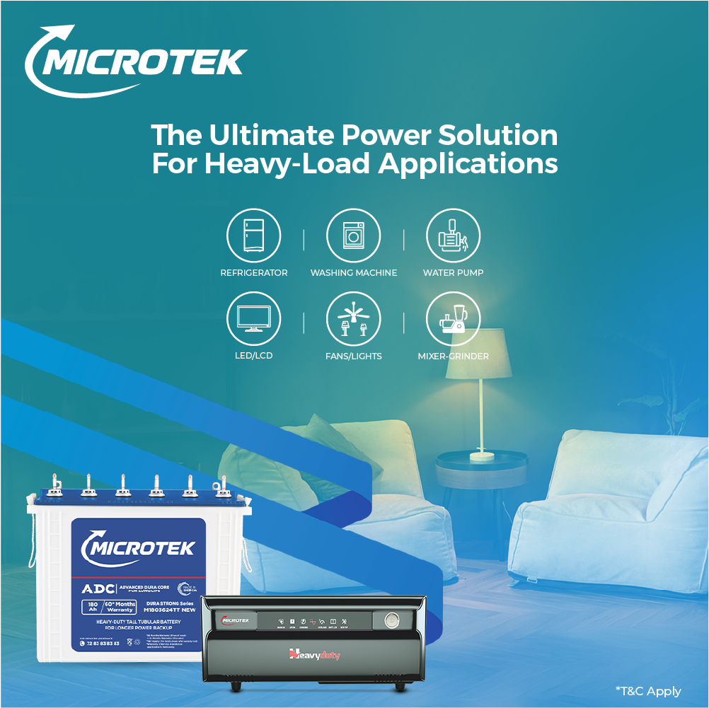 HEAVY DUTY UPS 1750-vTURBO 12V Pure Sine Wave (1500VA), with M1803624TT 180AH/12V) | Inverter with Battery Combo