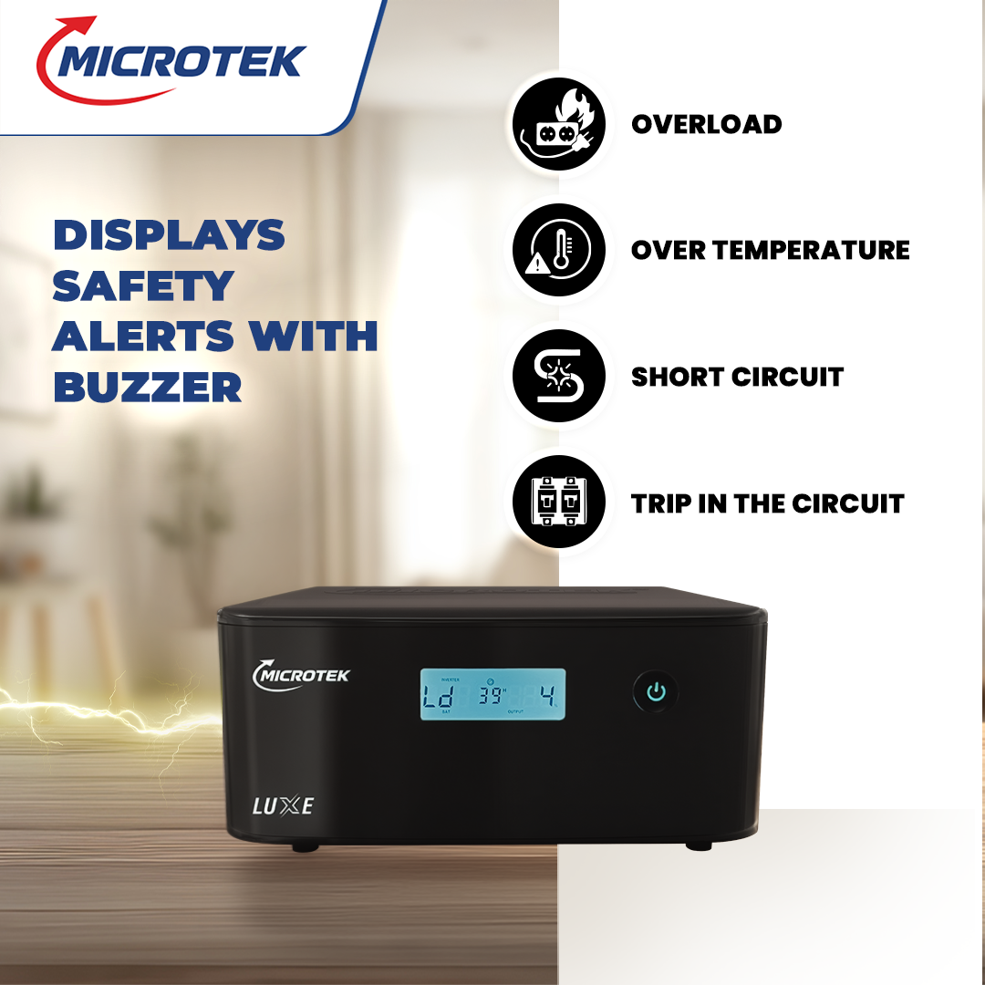 Microtek LUXE NEW 1200 12V Pure Sine Wave Inverter 950VA/760Watt