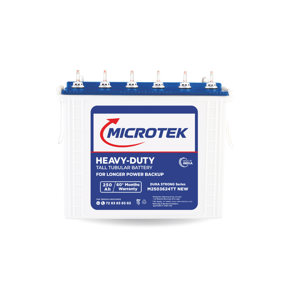 Microtek Dura Strong M2503624TT | 250Ah Inverter Battery with ADC Technology