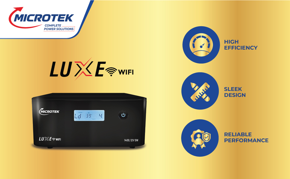 Microtek LUXE WIFI 1400 12V Pure Sine Wave Inverter 1100VA/825Watt