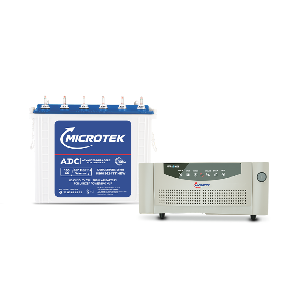 SUPER POWER UPS 700 12V Digital Wave (600VA), with M1603624TT 106AH/12V) Inverter and Battery Combo