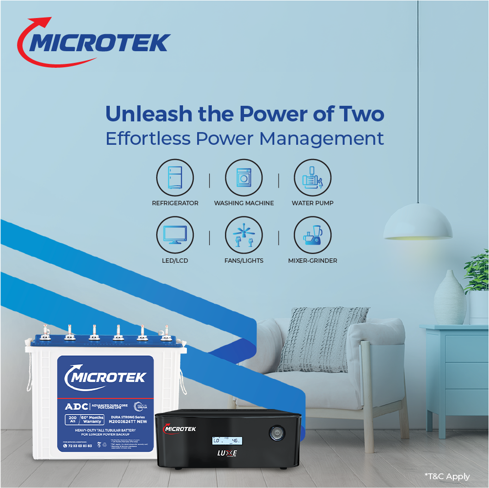 LUXE NEW 1200 (950 VA / 12 V Pure Sine Wave) Inverter with M2003624TT 200 Ah / 12 V Battery Combo