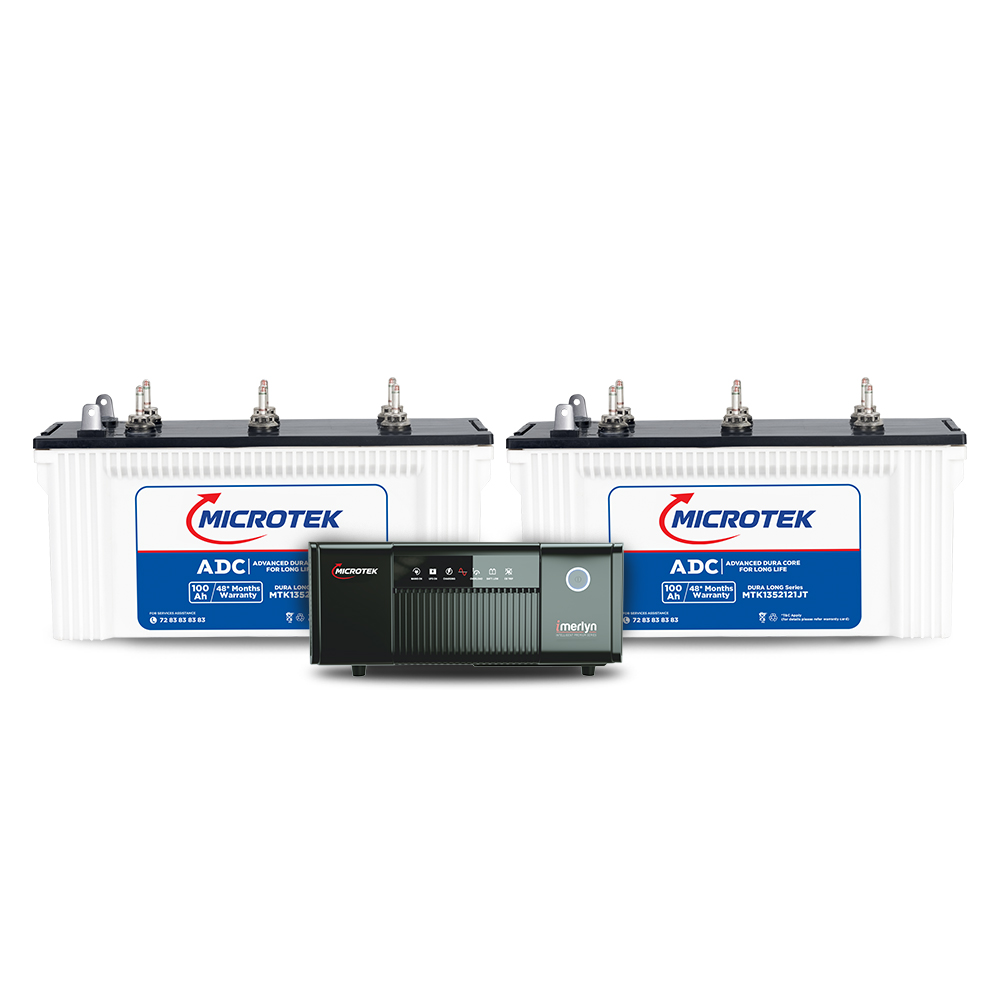 Inverter and Battery Combo at Suitable Price Microtek