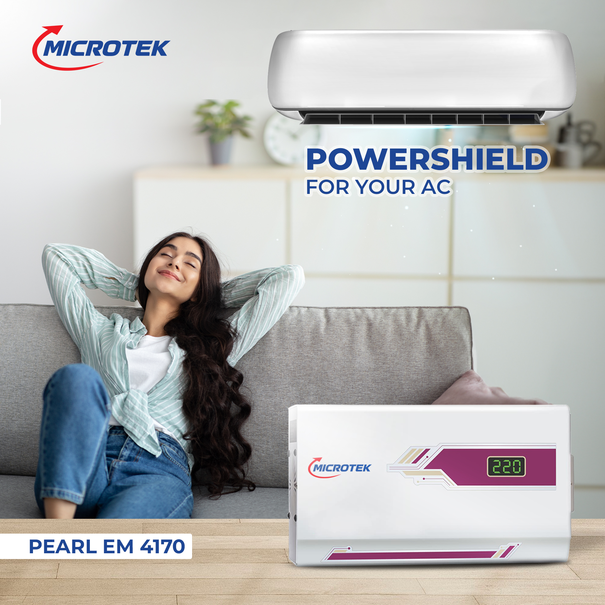 1.5 TON AC STABILIZER PEARL EM 4170+