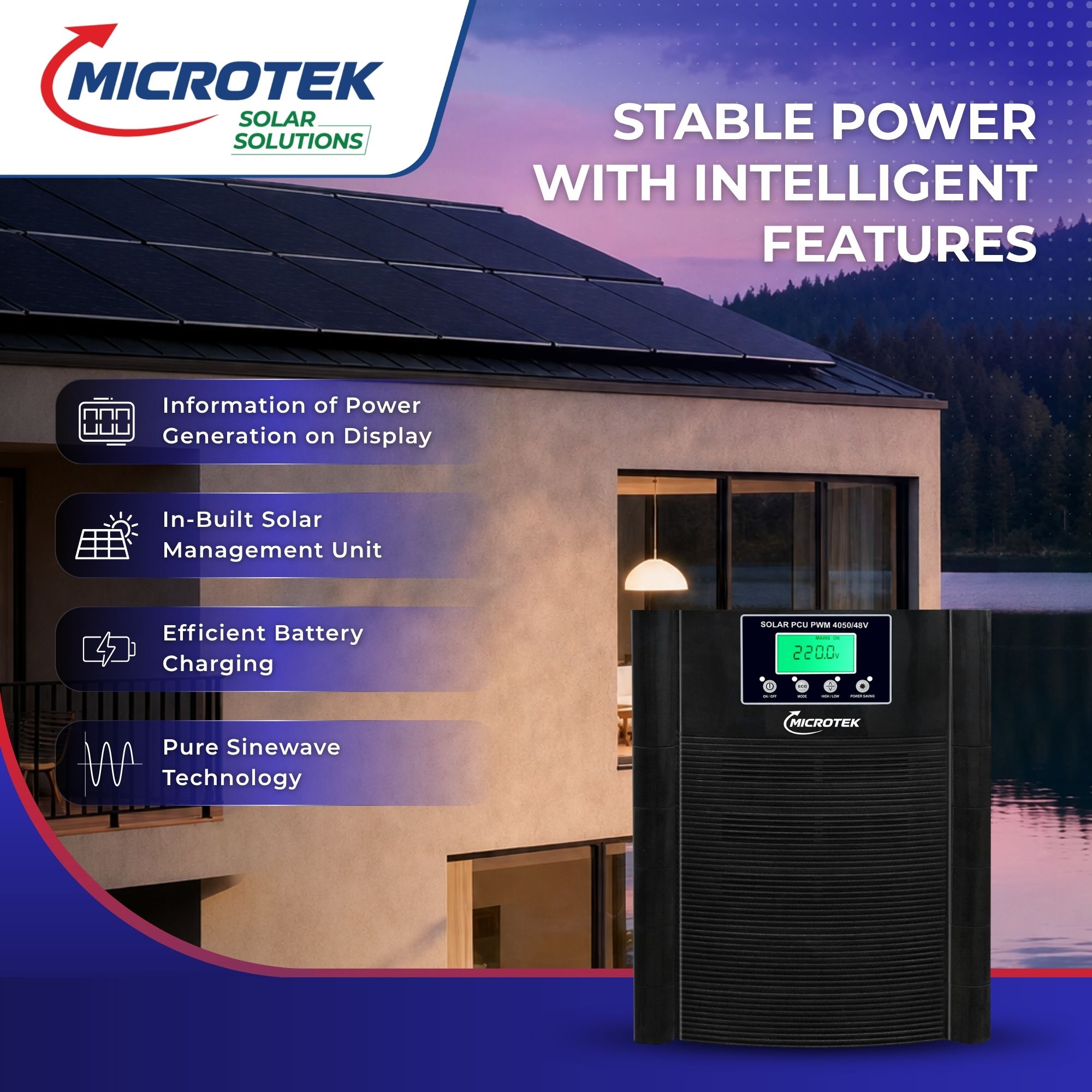 PWM SOLAR PCU 4050/48V - (3500VA/48V)