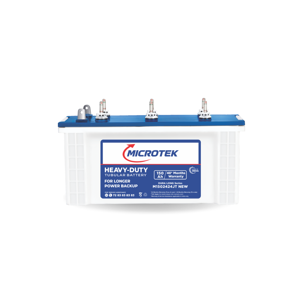 Microtek Dura Long M1502424JT | 150Ah Jumbo Tubular Inverter Battery with ADC Technology