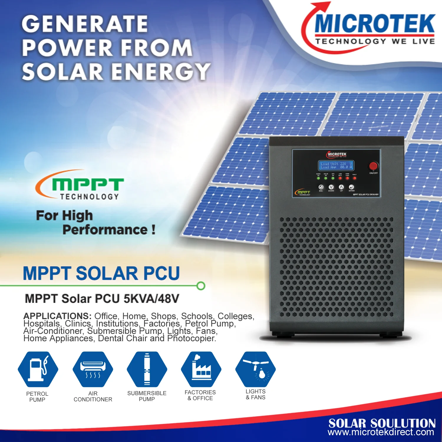 HI-END MPPT PCU 5KVA/48V