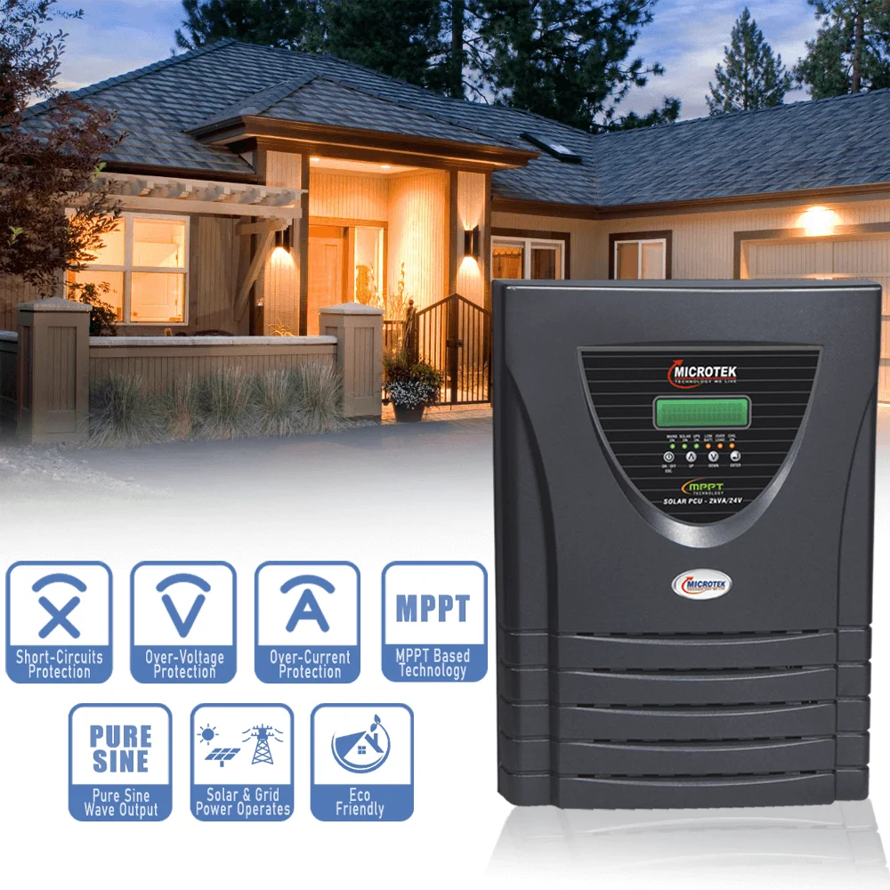 MPPT Solar PCU 2KW / 24V | 2000VA / 1600W Solar Power Conditioning Unit | 90A Solar Charging