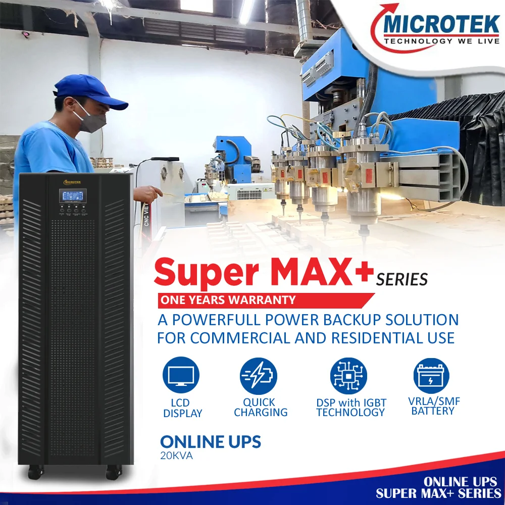 ON LINE UPS 20KVA 3PH:3PH ±192V HF SUPERMAX+