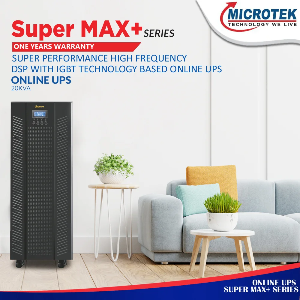 ON LINE UPS 20KVA 3PH:3PH ±192V HF SUPERMAX+