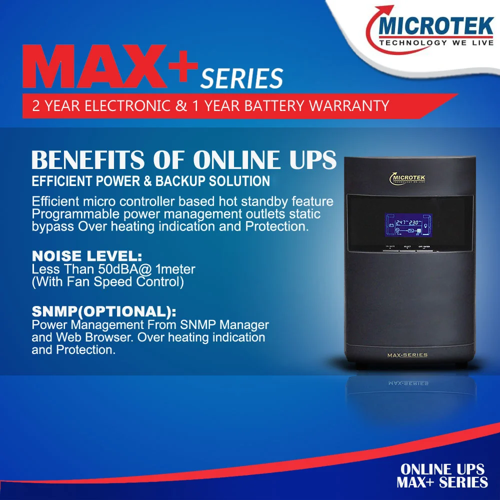 ON LINE UPS 3KVA 1PH:1PH 72V-IB MAX+