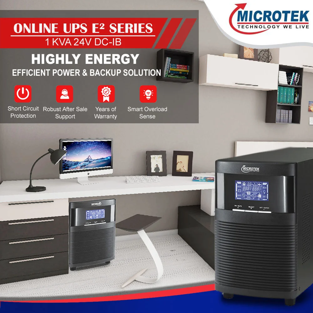 ONLINE UPS E² Series 1KVA 1PH:1PH 36V