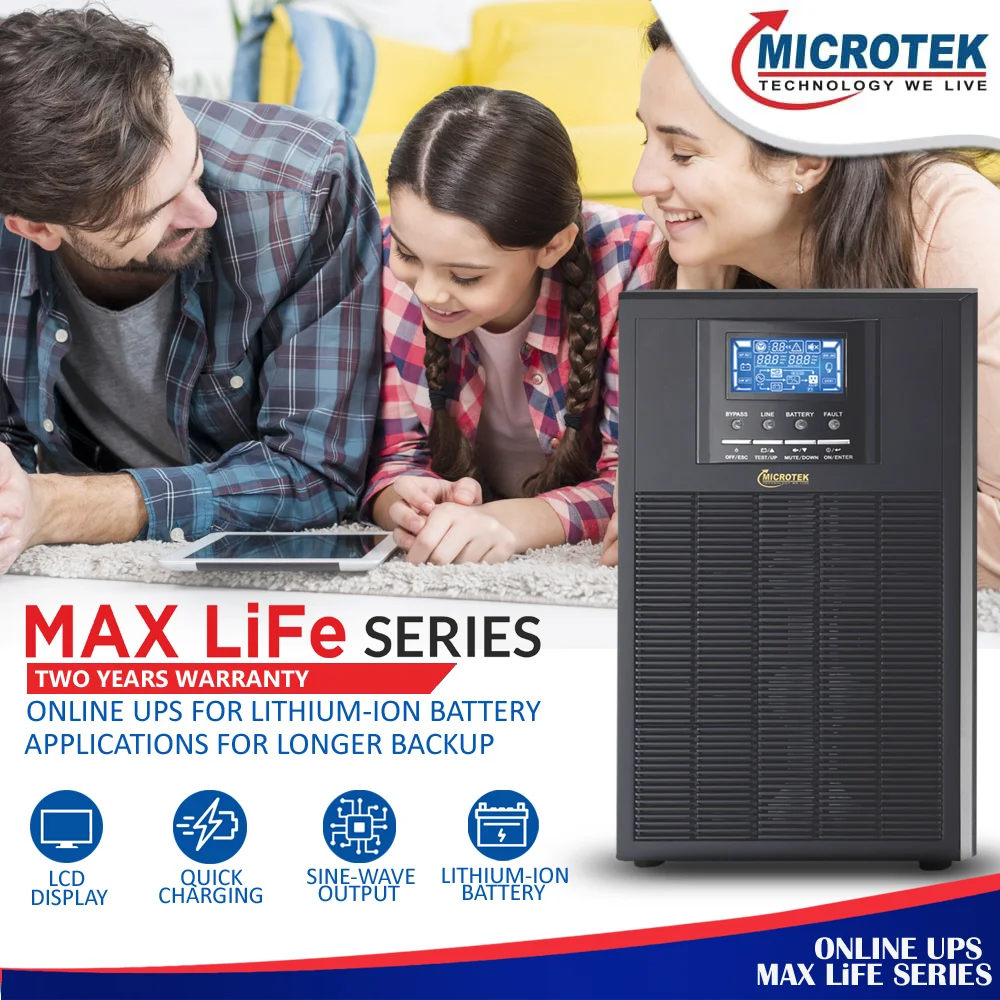 ONLINE UPS MAX LiFe 3KVA 1PH:1PH 48V